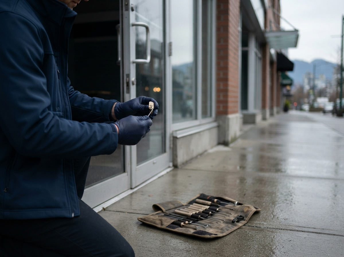 Everest Locksmith explaining lock hardware options in Vancouver